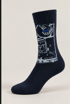 midnight Glitch | Crew Socks