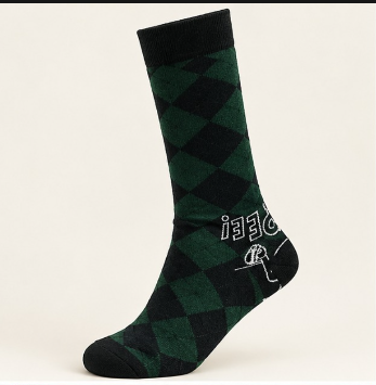 Sneaky Argyle | Crew Socks view 1