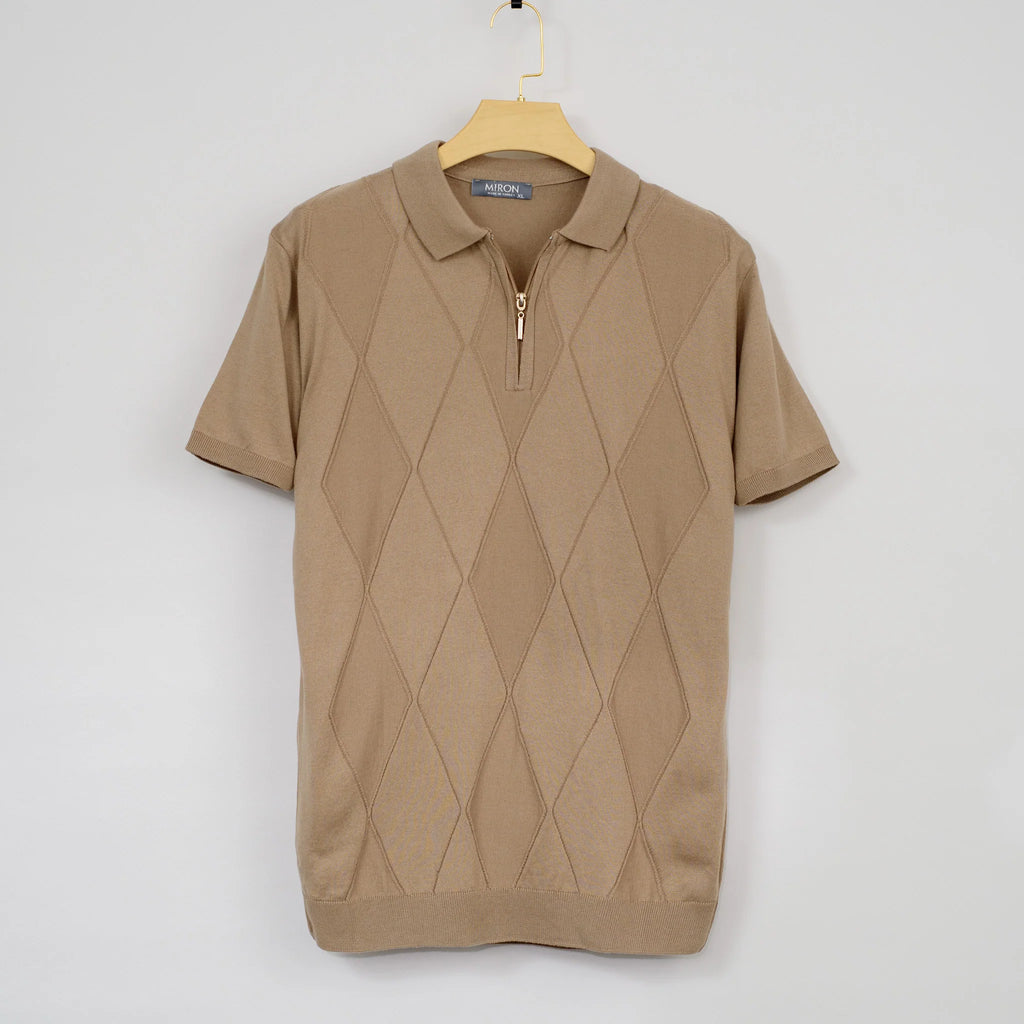 Men Solid Colour Knit Polo Shirts