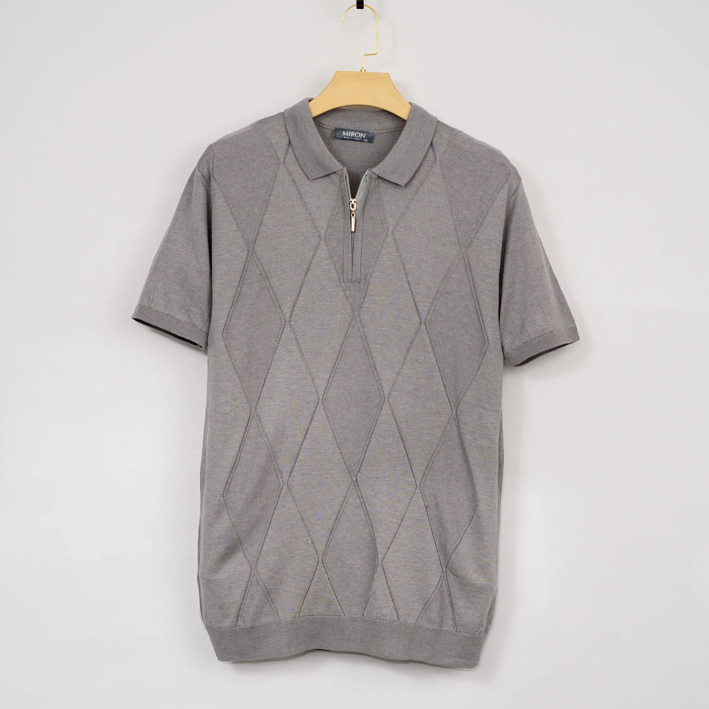 Men Solid Colour Knit Polo Shirts